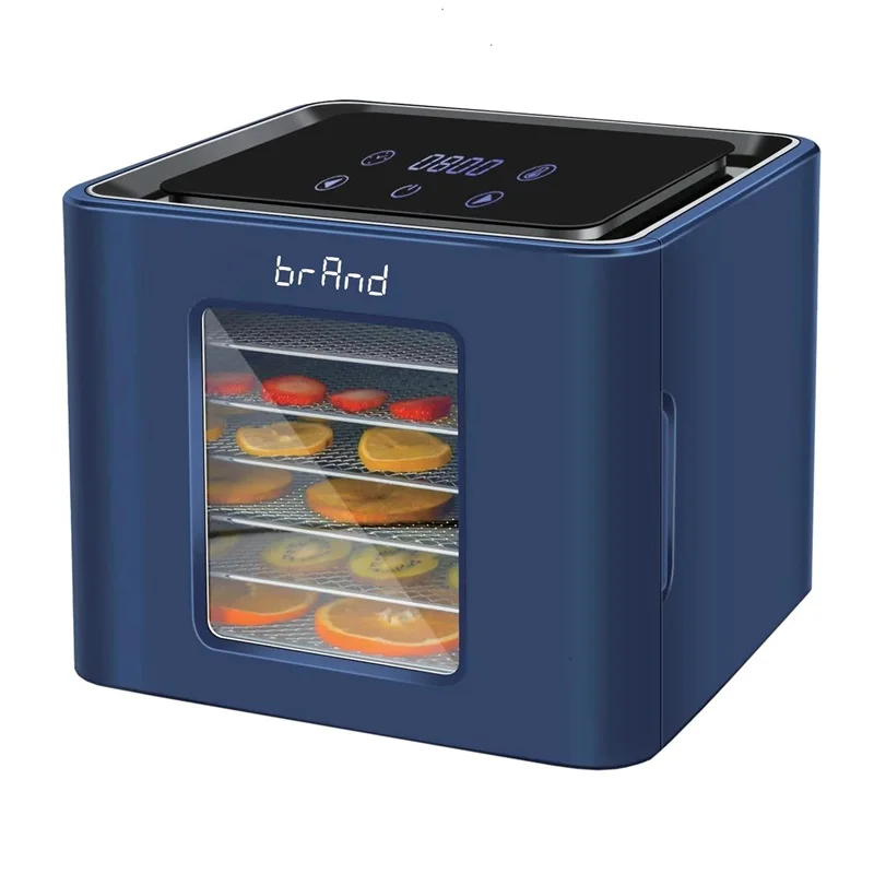 Home Digital food dehydrator with 6 Stainless Steel Trays, LED Touch Control Design Adjustable Digital Temperature