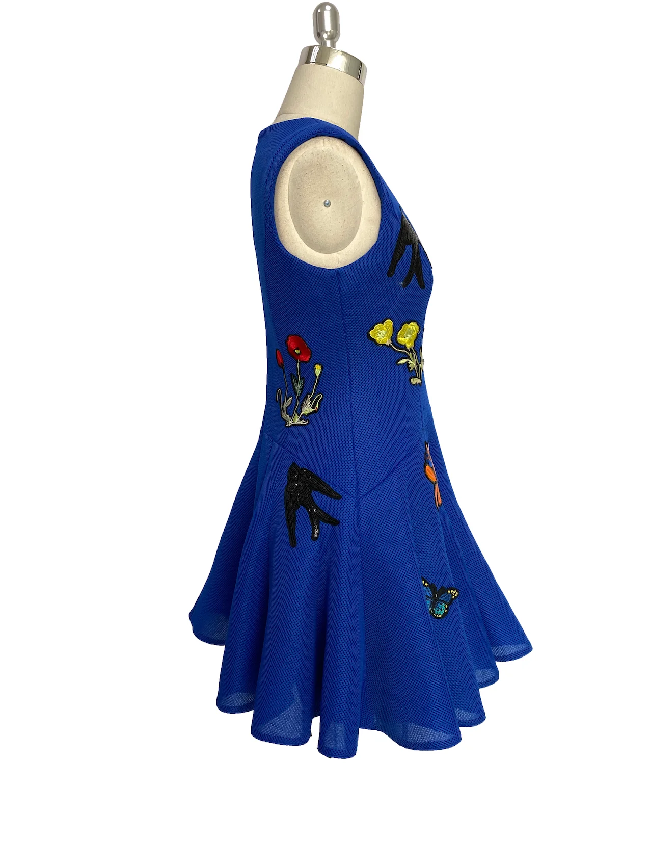 New Fashion Temperament Embroidered High Waist V-neck Sleeveless Casual Dress