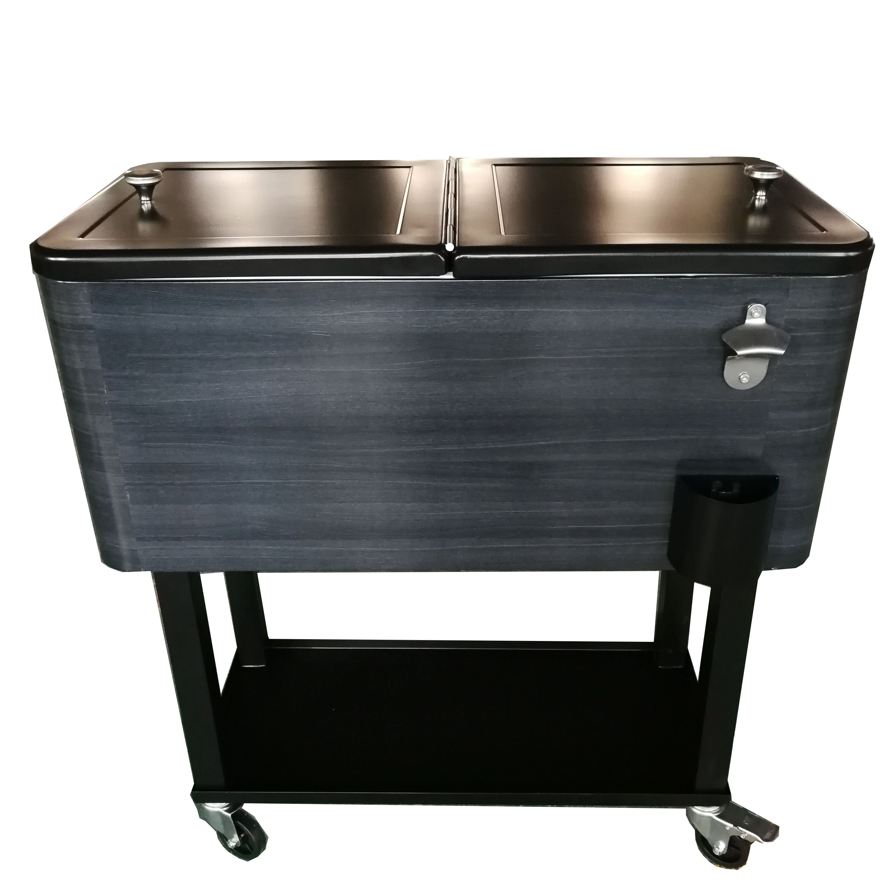 Gateway Collection 80 Quart Rolling Ice Chest Portable Patio Party Drink Cooler Cart