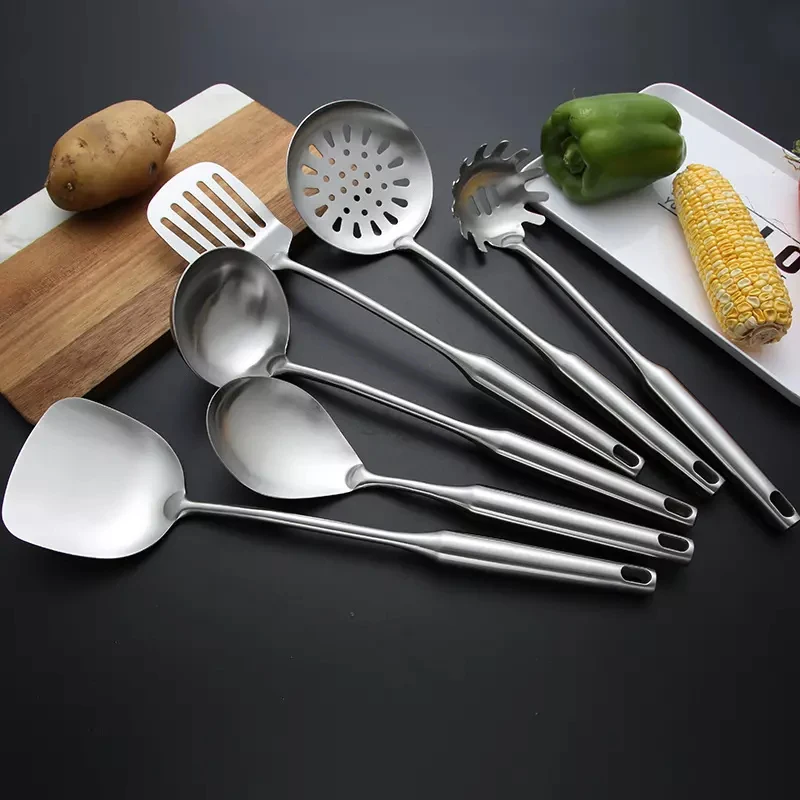Stainless Steel Kitchen Restaurant Utensil Set Wholesale Cooking Nonstick utensil de cuisin Spatula Spoon Manufacturing
