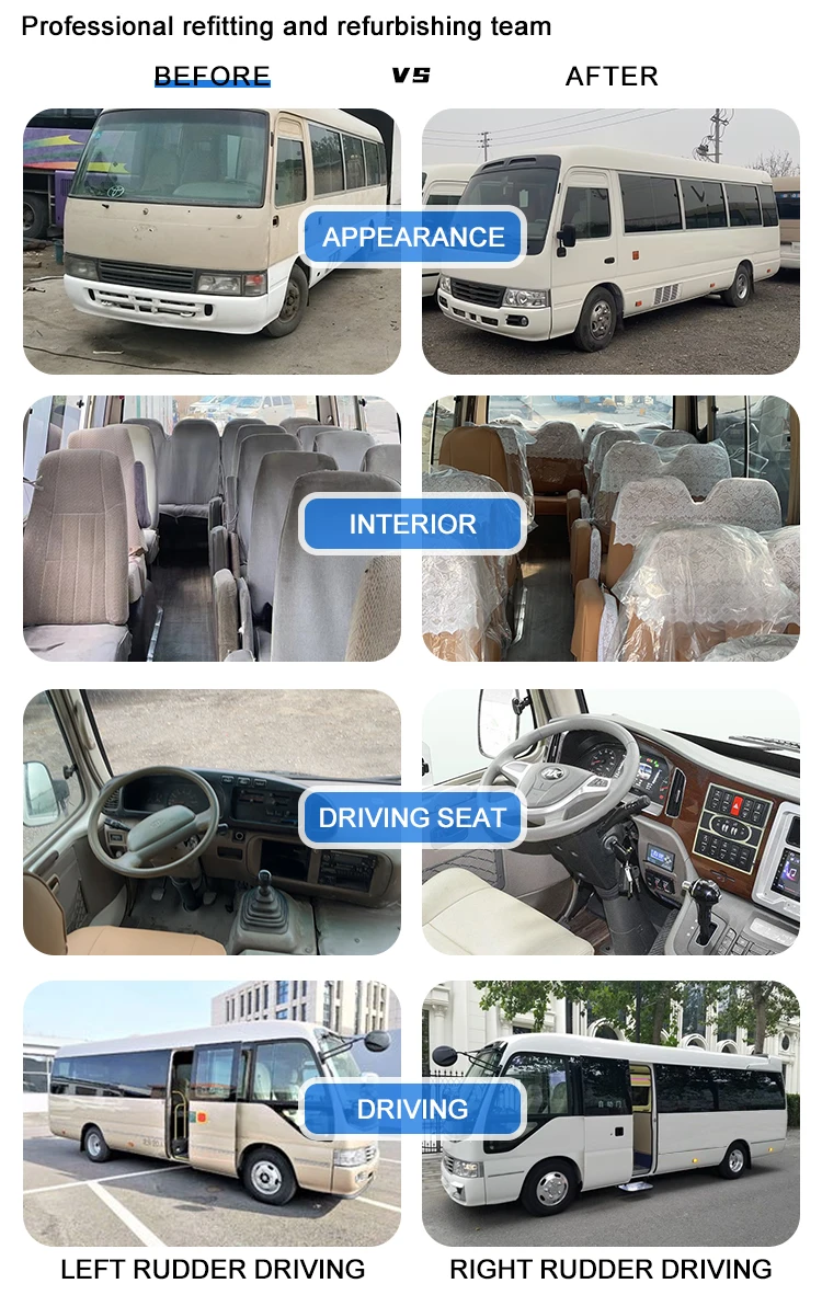 Дешевые Роскошные автобусы с левым рулем подержанные автомобили toyota coaster автобус для продажи
