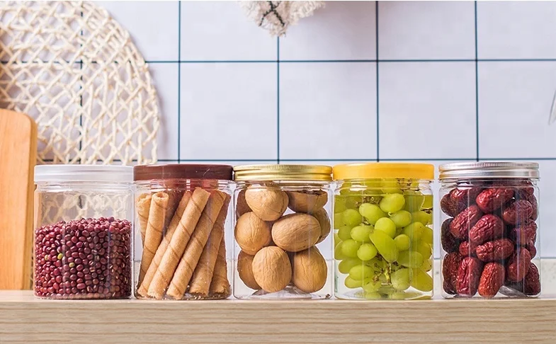 4oz 8oz round Plastic Container Empty Plastic Jar with Lids for Food Storage Cosmetic Cream Storage for Home Use