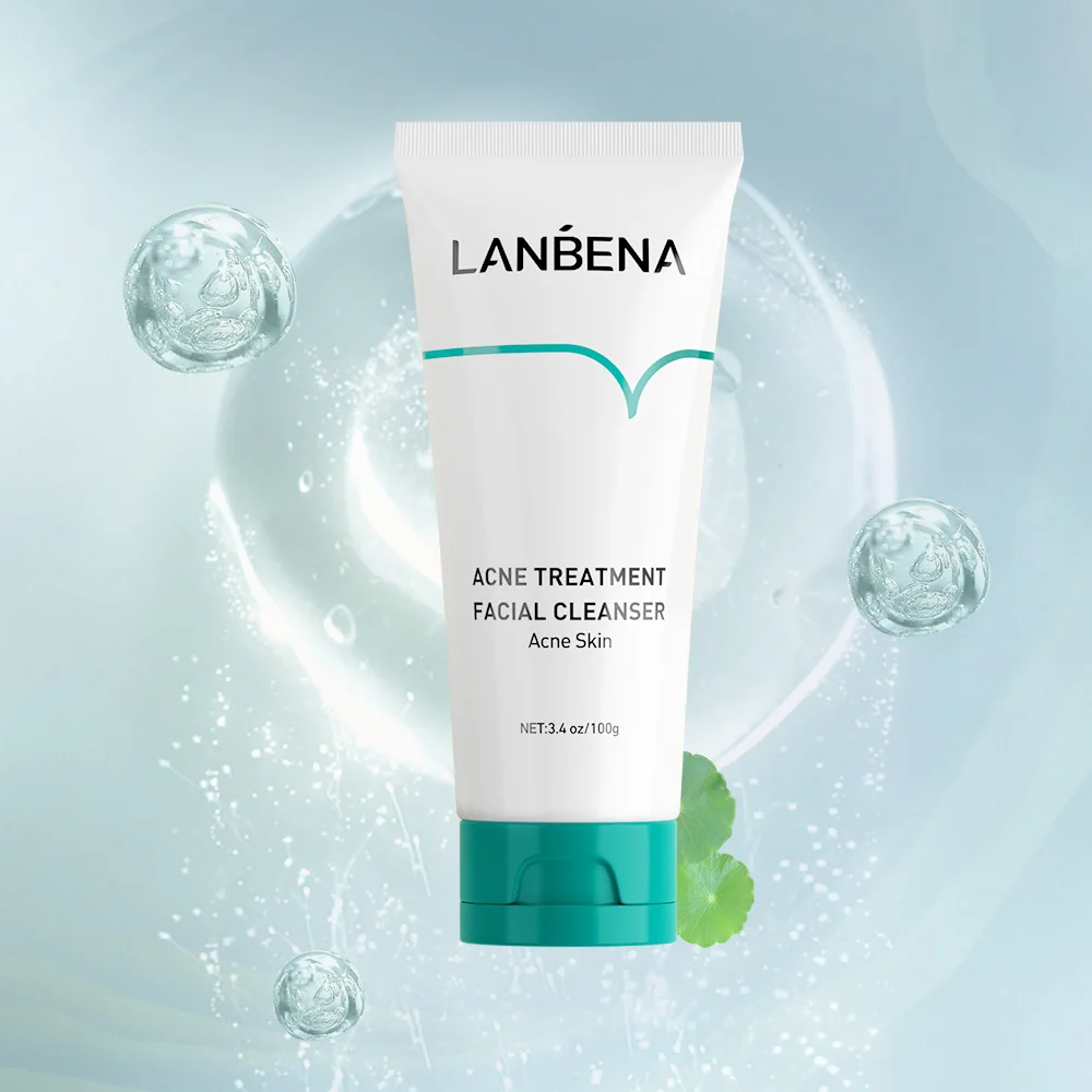 Органическое средство для умывания лица LANBENA с олигопептидами и прыщами