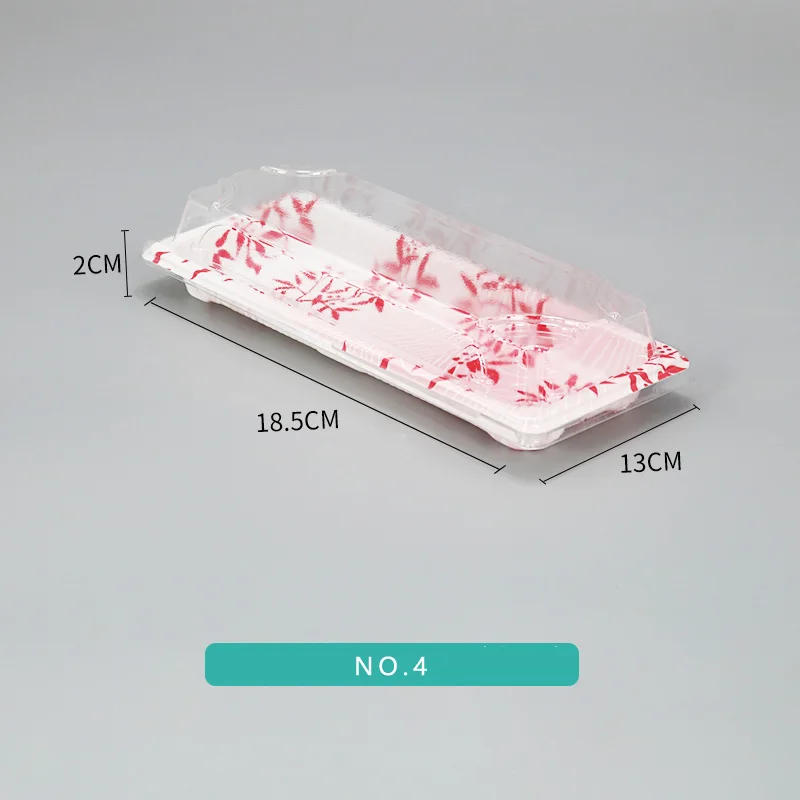 disposable sushi box gold leaf meal box to take a long - shaped take-away high - end personality