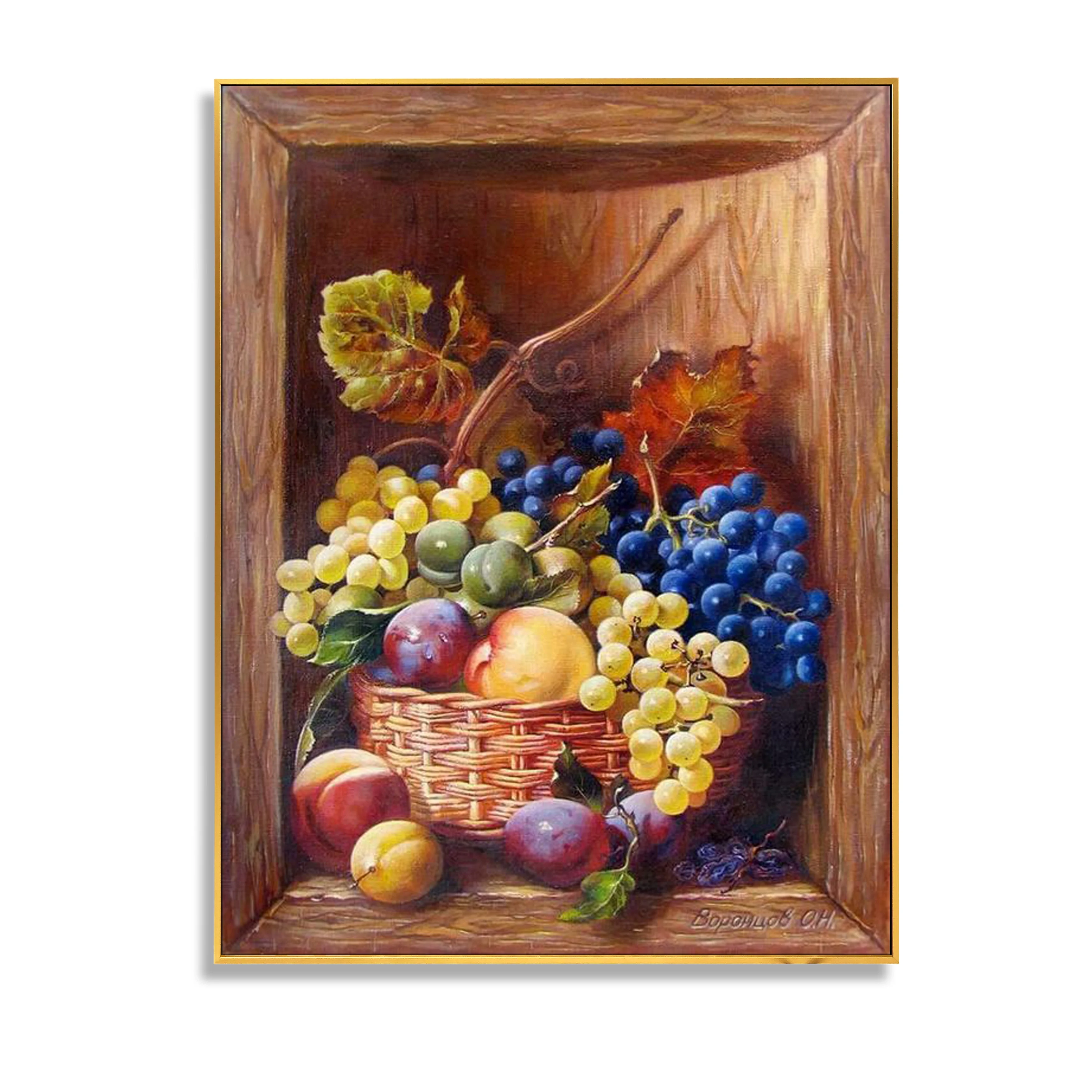 Wall Art Interior Decoration Painting Classical Still Life Painting Hand-painted Oil Painting Wine Fragrant Flowers