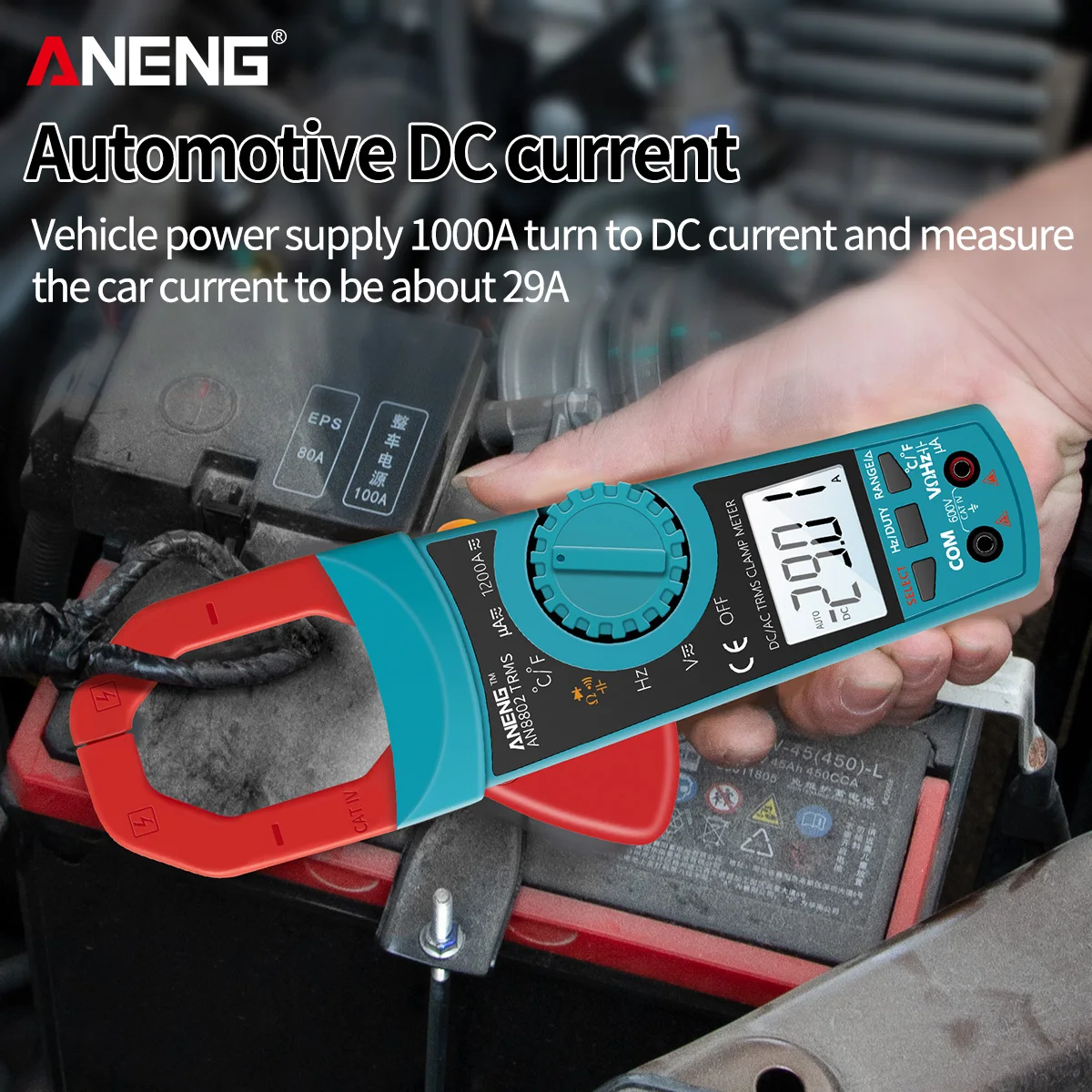 ANENG AN8802 Digital Smart Multimetro True RMS Clamp Meters AC/DC Current Tester Electric Ampere Frequency Voltmeter 1200A Tool