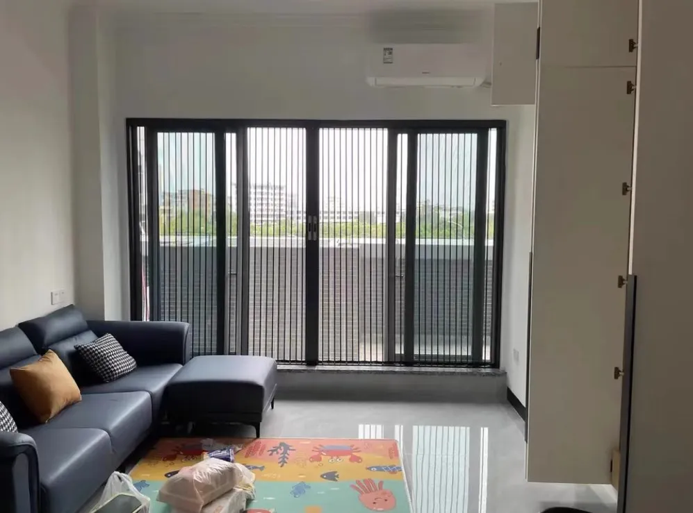 Seamless Crystal Folding Door, Ideal for Kitchen, Balcony, Bedroom, HD Transparency, Odor-Proof, Safe & Secure