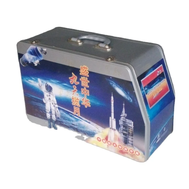 Large Size Tin Box Transparent Window Lid Embossed Logo Gift Tin Boxes Candy Tea Chocolate Cake Storage Stickers Photo Frame Use