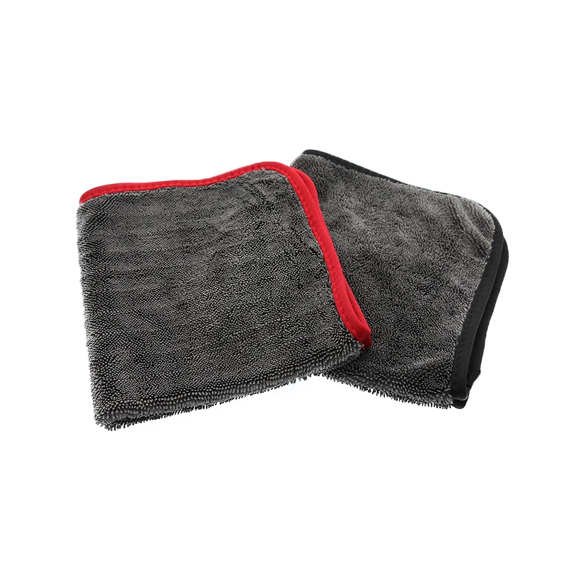 Ready To Ship 600gsm 40x40cm personalized single side twisted car towels microfiber towel car wash