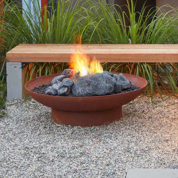 Modern firepit natural outdoor heater corten fire for home garden for sale