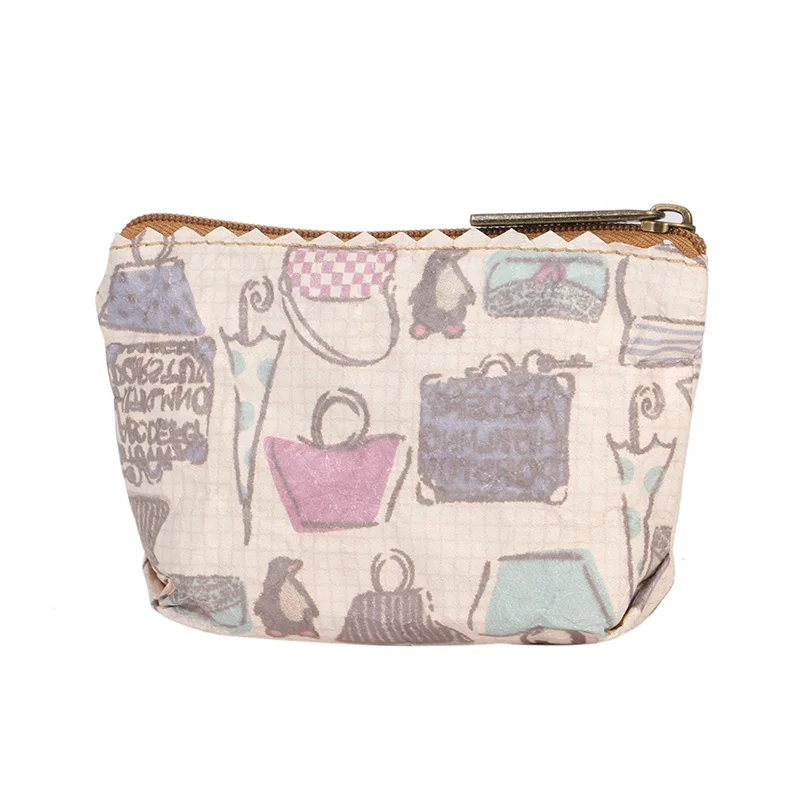 OEM printing  durable coin  purse environmentally friendly wallet  daily life  storage bag Tyvek  paper  waterproof  wallet