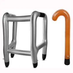 Silver color Inflatable Zimmer Frame Blow Up Novelty Dress Up Prop Accessory