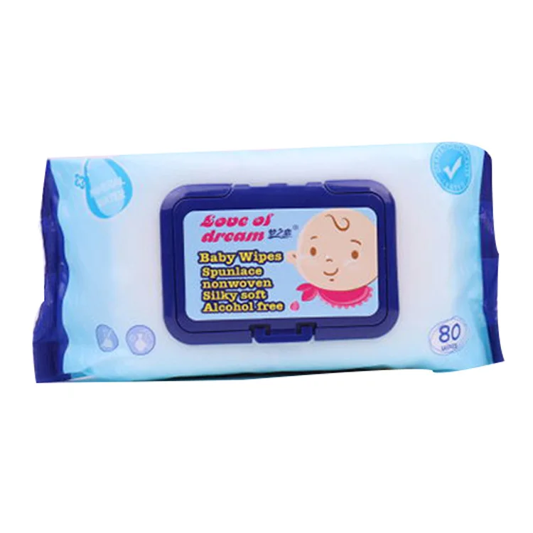 Wholesale Free Sample Non-Woven Organic OEM Water Clean Baby Wet tissues Wipes For Baby