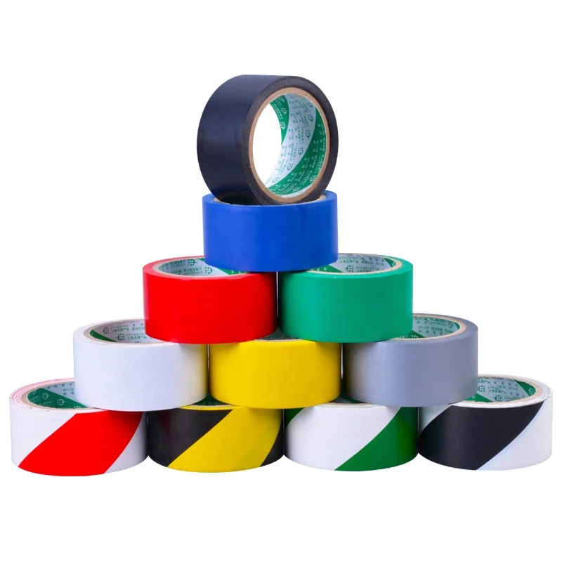 
48mm*18m Color Waterproof PVC Warning Tapes Anti Skid Caution Barrier Safety Tapes 
