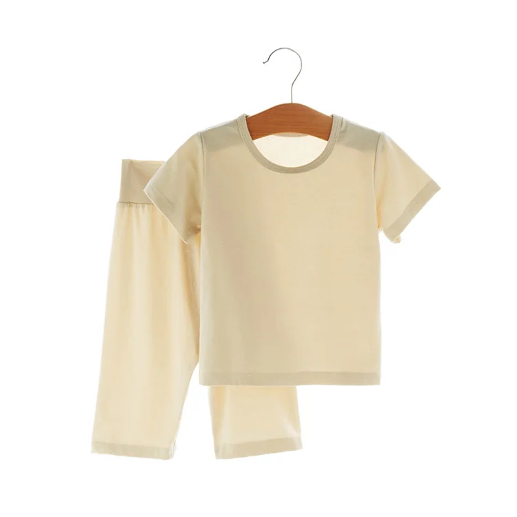 Wholesale Organic Cotton Toddler Pyjamas Sustainable Baby Pajamas Eco Friendly Luxury Two Pieces Baby Pajamas Set