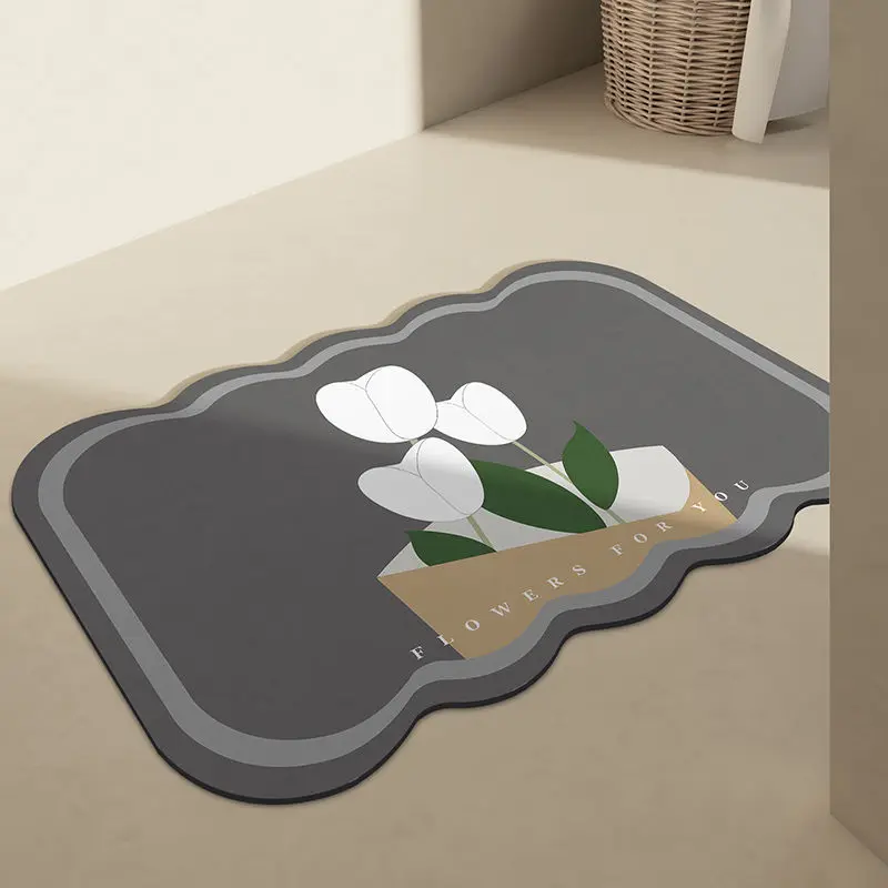 Wholesale Non- Slip Quick Dry Absorbent Diatomaceous Earth Stone Diatomite Bath Mat