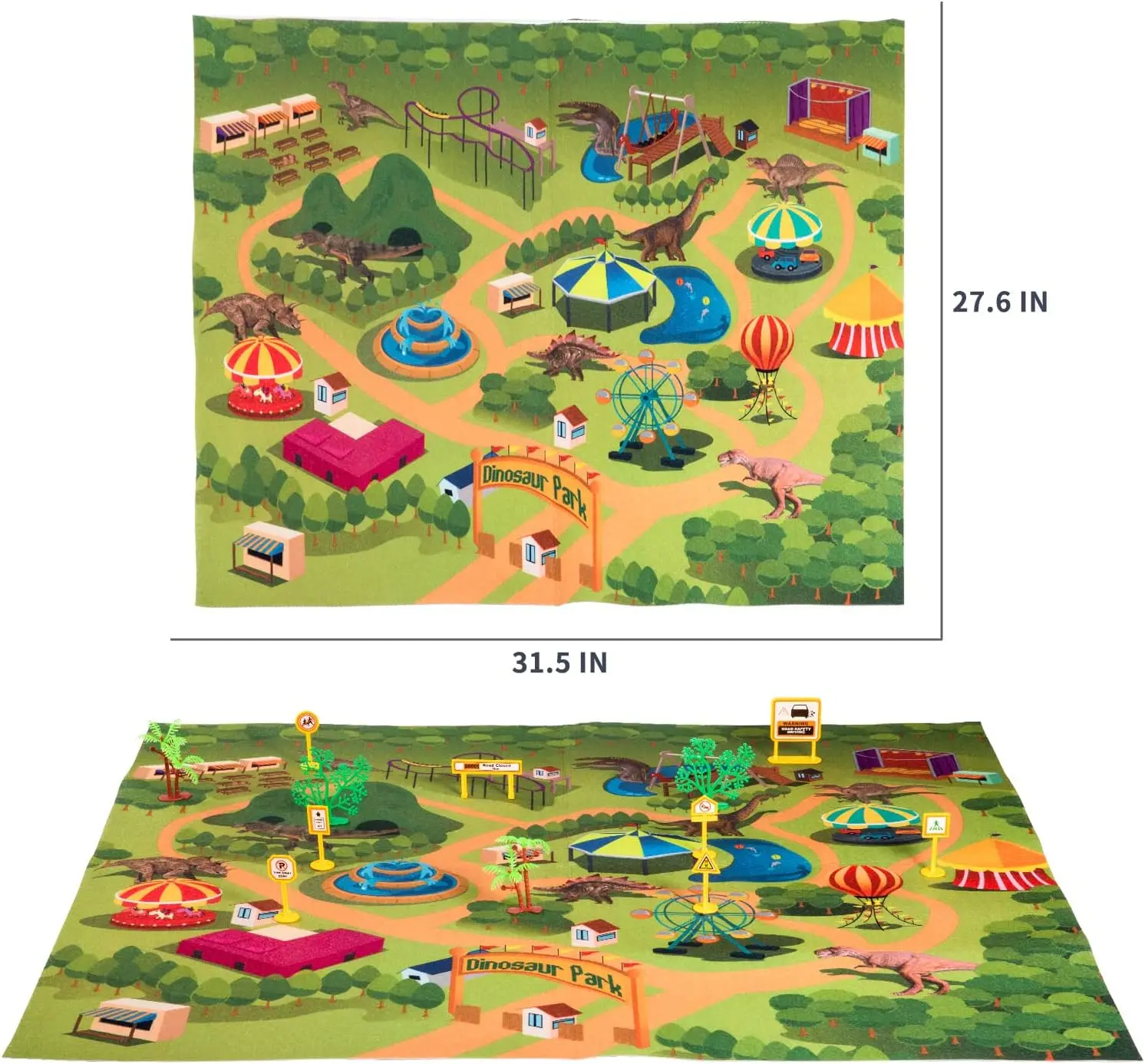 Dinosaur truck delivery vehicle, light music, dinosaur set with dinosaur eggs and play mat, boy girl gift 3 4 5 6 7 8 years old