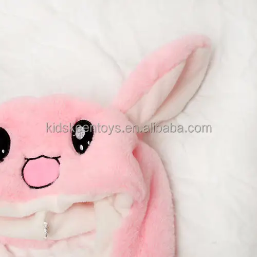 Bunny hat plush toys  lovely soft rabbit stuffed animals can be customized funny hats