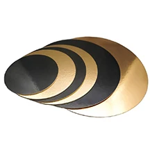 Round Golden Silver Scalloped Cake Board Wedding Decorating Disposable Circle Cardboard Cake Base