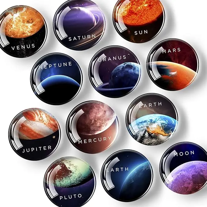 Glass Magnets for Refrigerator ,Cute Fridge Magnets for Office and Kitchen , Succulent Whiteboard Magnets for Locker