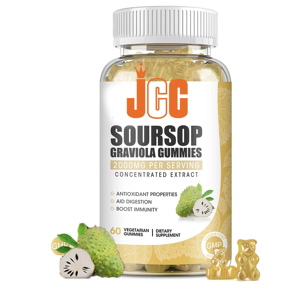 OEM order Soursop Gummies  Guanabana Graviola Leaf Extract for Immune Digestion Respiratory Relief Anti-Oxidation Halal Vagen