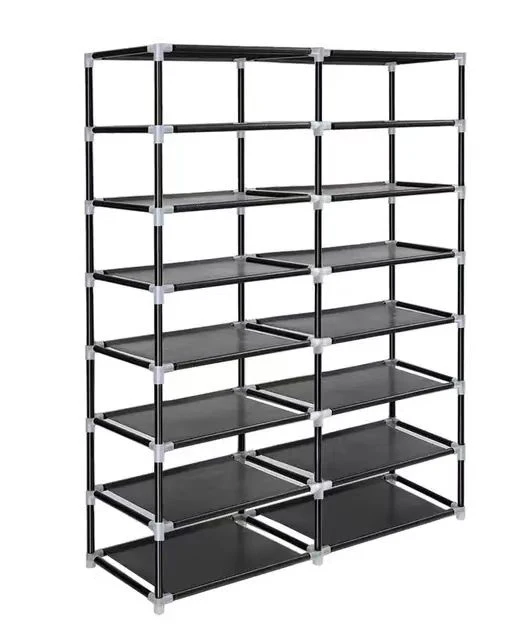 Household Items Portable Nonwoven Fabric Double Row Kitchen cabinets Shoe Rack Shelf Cabinet Tower Storage Holders