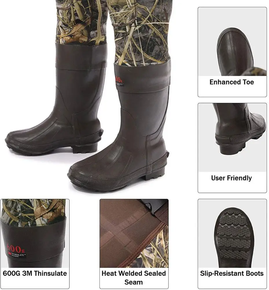 Лидер продаж, мужские профессиональные нагрудные водонепроницаемые рыболовные сапоги из неопрена