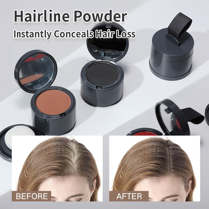 Hairline Powder Stamp Instantly Conceals Hair Loss Root Touch Up Hair Powder Toppers for Thinning Hair Root Cover Up