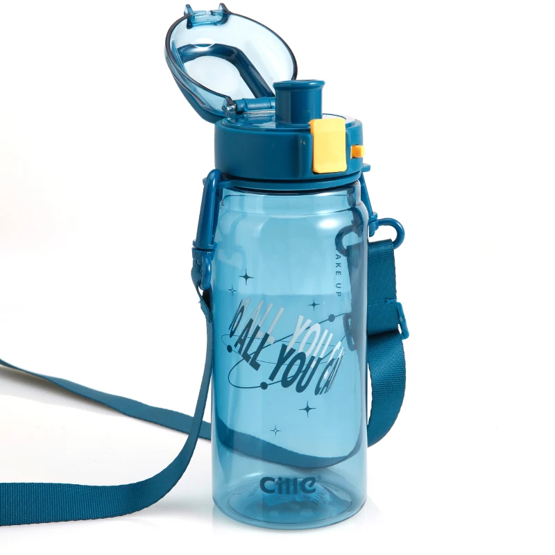 New design high quality 920ML transparent measuring bicycle plastic gym water bottles with one touch