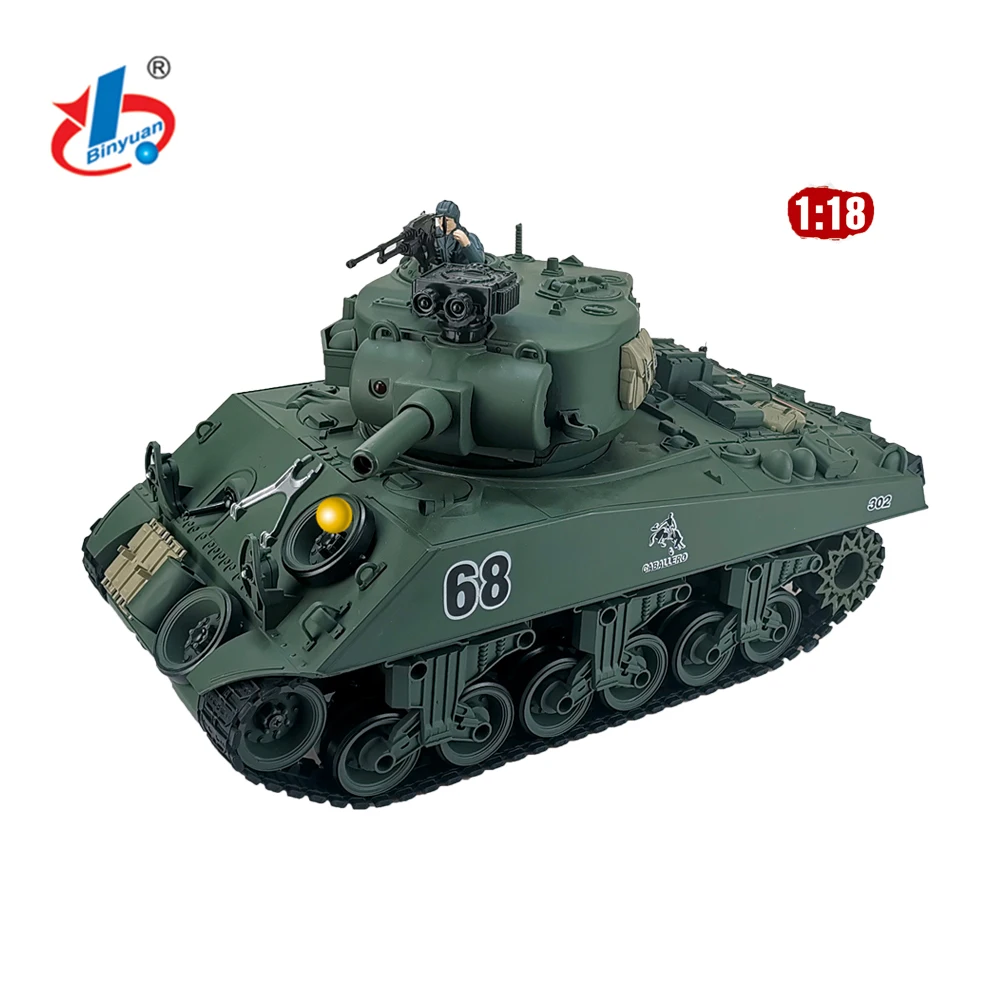 Binyuan высококачественный 1:18 RC боевой танк низкая цена игрушка для детей со звуком умственный Танк США M60 немецкая пантера M4A3
