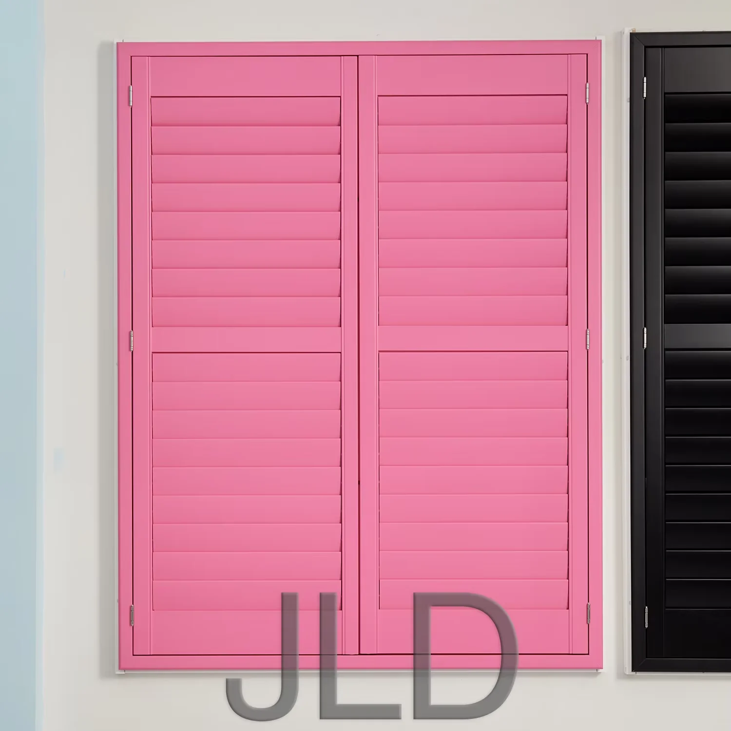 Pink Color Wood Plantation Shutter components Factory Direct Supply Shutters Wholesale