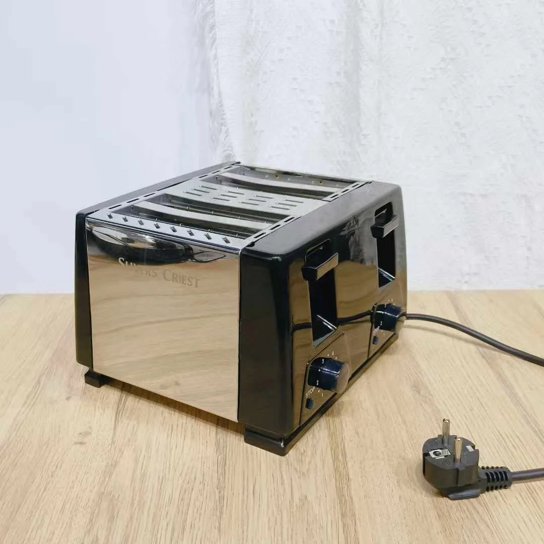 4 ломтика тонкий тостер Электрический хлеб духовка машина сэндвич maker