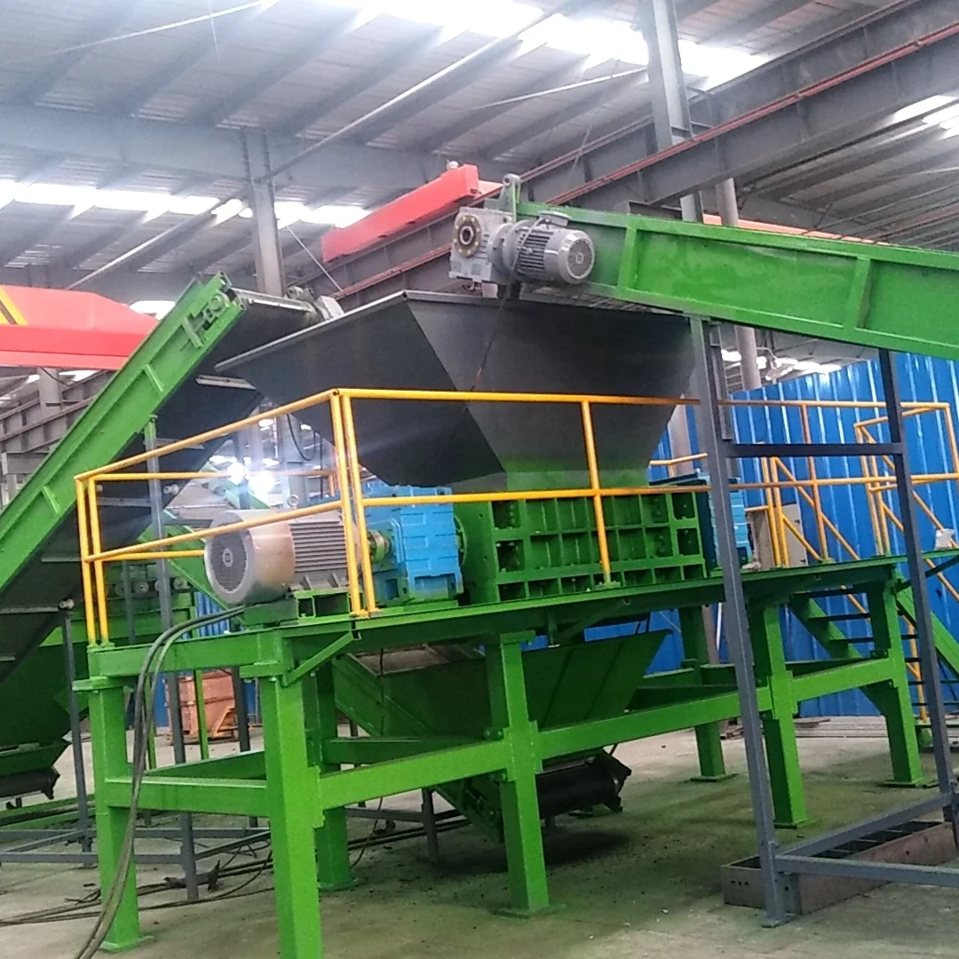 used tire cutting machine tyre crushing equipment rubber production line tyre shredding machine manufacturer