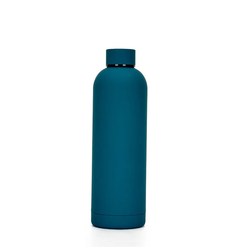Water Bottle 500ml custom stainless steel double wall vacuum insulated tumble with lid Rubber paint travel mug keep hot and cool