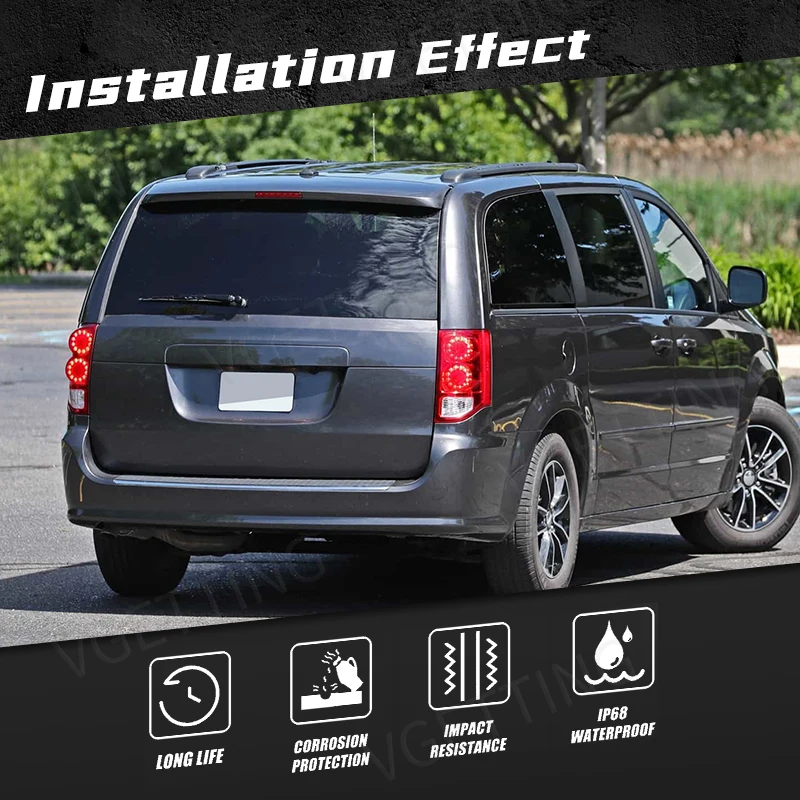 Car Accessories Halogen Rear Bumper Tail Lamp Brake Fog Light For Dodge Grand Caravan 2011 2012 2013 2014 2015 2016 2017 - 2020