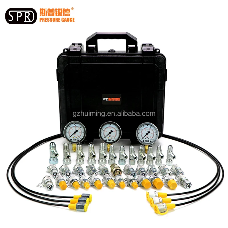 Bourdon Tube pressure gauge connector brass digital Hydraulic pump test hose fitting for connecting oil pressure gauge tee joint