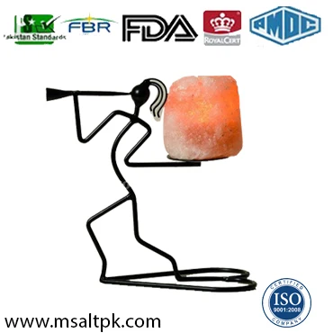 Wrought iron salt candle holder & Tea Lights