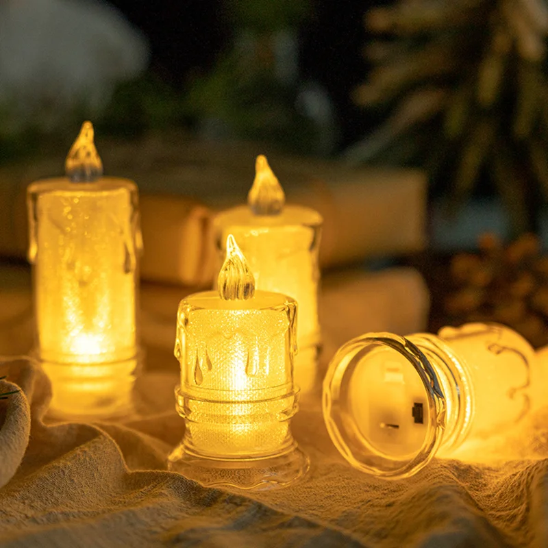 Hot Selling 3D Real Flame Pillar Candle Home Decoration Flameless Led Candle