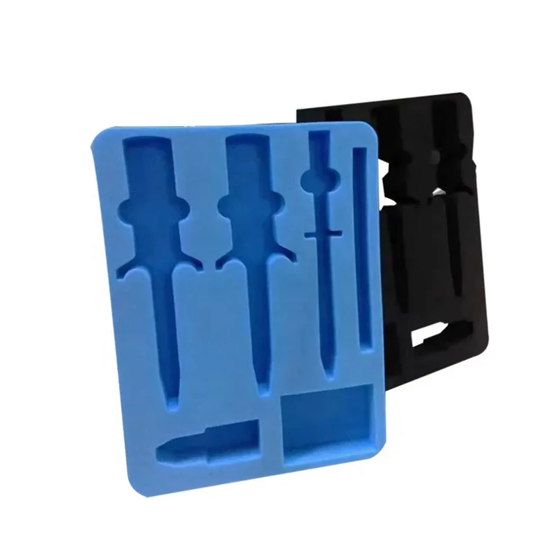 EVA Blue and Black Red Green and Black CNC cut packing eva protecting foam