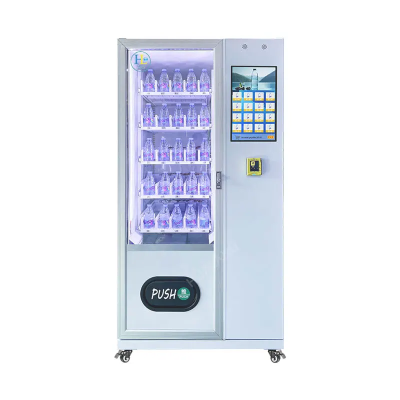 Digital Display refrigerator vending machine nayax payment Vending Machine smart pusher rod Vending Machine water for park