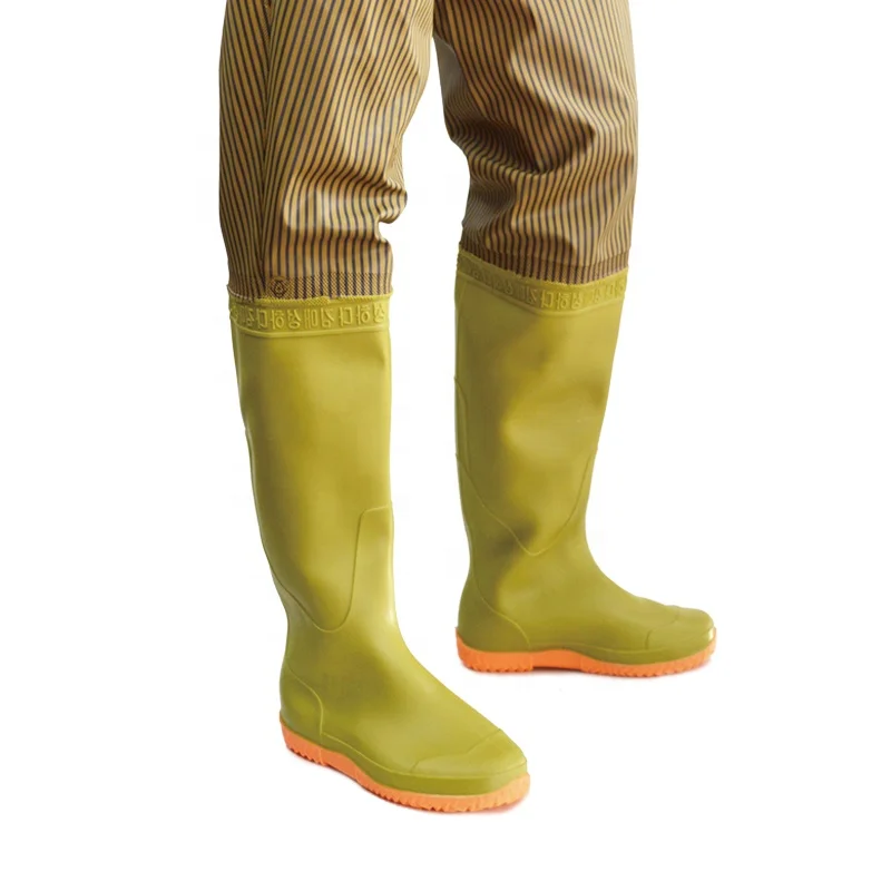 Antiskid Wear-resisting Thick bottom Super high fishing wader breathable hip rice field schistosome protection rain shoes