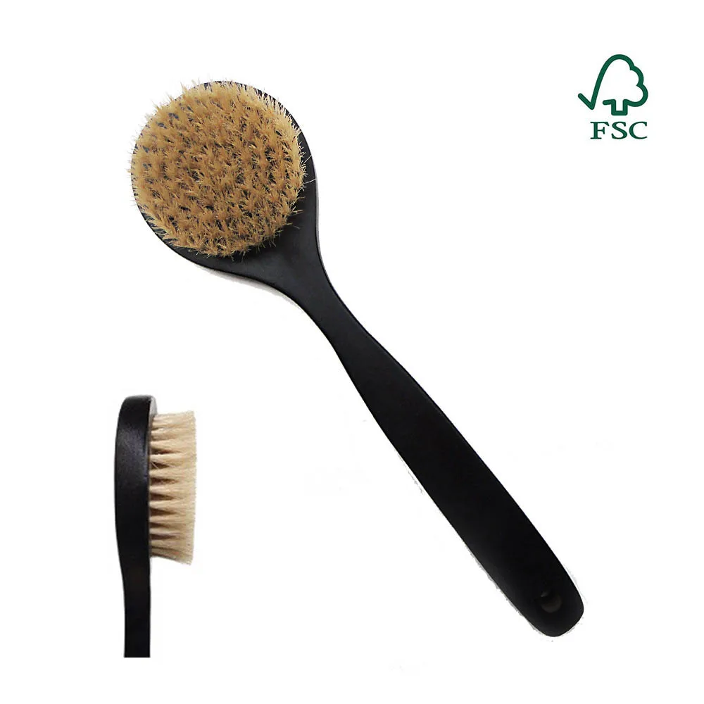 Manufacturers wood bristle lotus bath massage shower brush bath brush natural bristle exfoliating bath brush