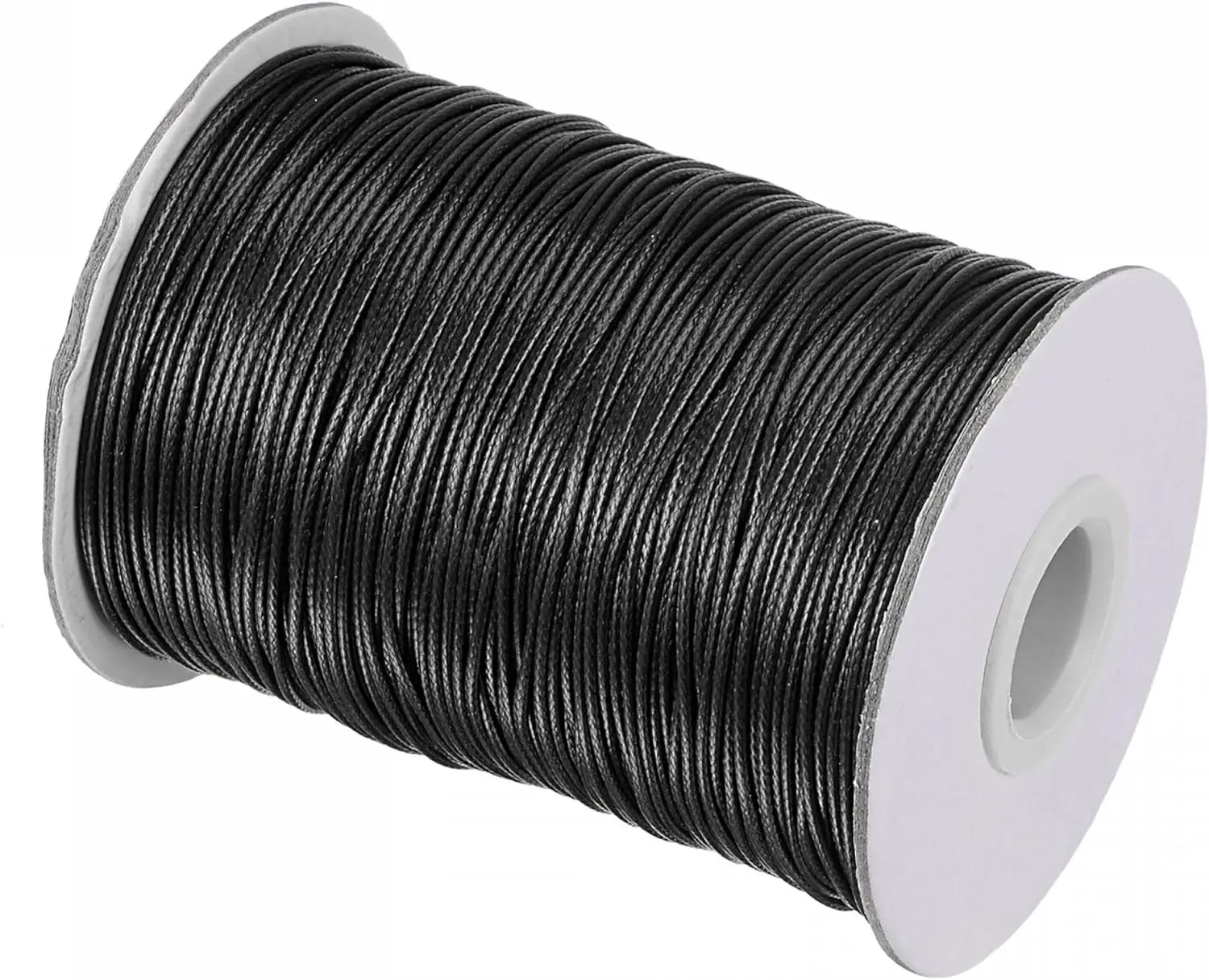 Black Waxed String Beading Thread Roll Spool for Bracelet Necklace Jewelry Waist Beads DIY Crafts Making 1mm Waxed Cotton Cord