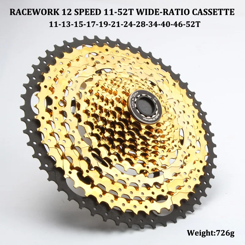 2021 RACEWORK Gold 12 Speed Bike Freewheel 12s 50T/52T Bicycle Cassettes