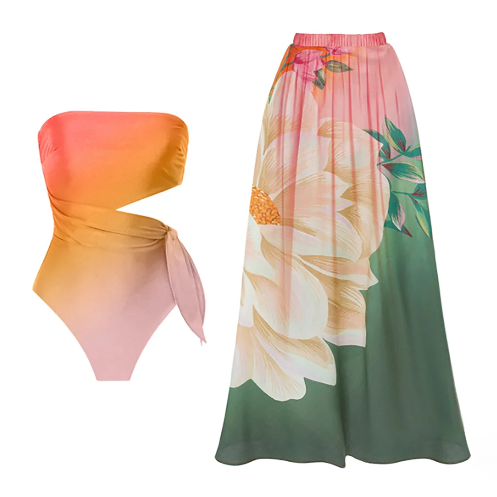 Swimwear Women Bikinis 2023 One Piece Swimsuit Summer Beach Dress Cutout Bandage backless Bathing Suits Swimming Biquini Luxury