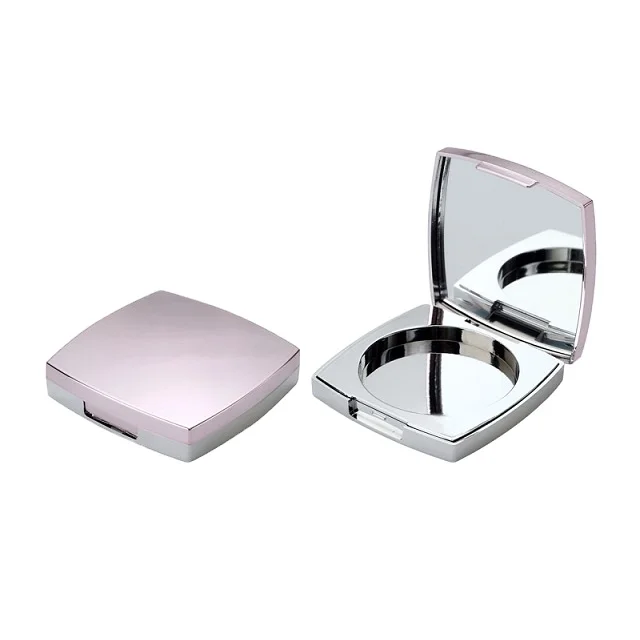 Plastic cosmetic 10 grams blush powder compact case eye shadow packing with mirror or clear window