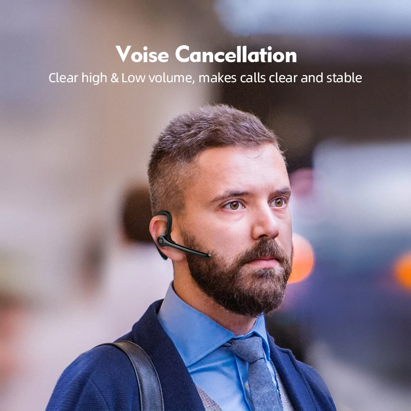 
POLVCDG F910 Wireless Headphones Business Driving Wireless Earphone HD Mic Waterproof Sports Wireless Headset Earphone for Sony 