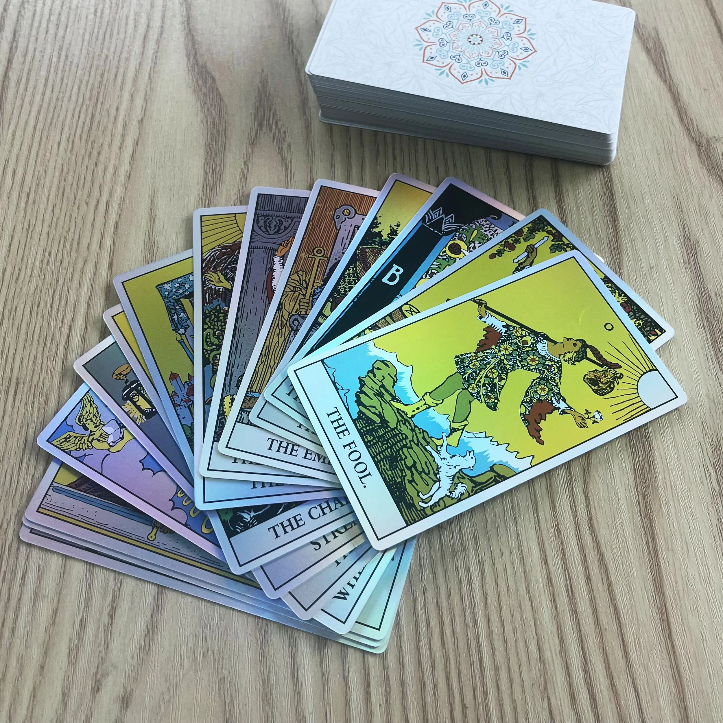 High Quality Factory Print Your Own Holographic Tarot Cards