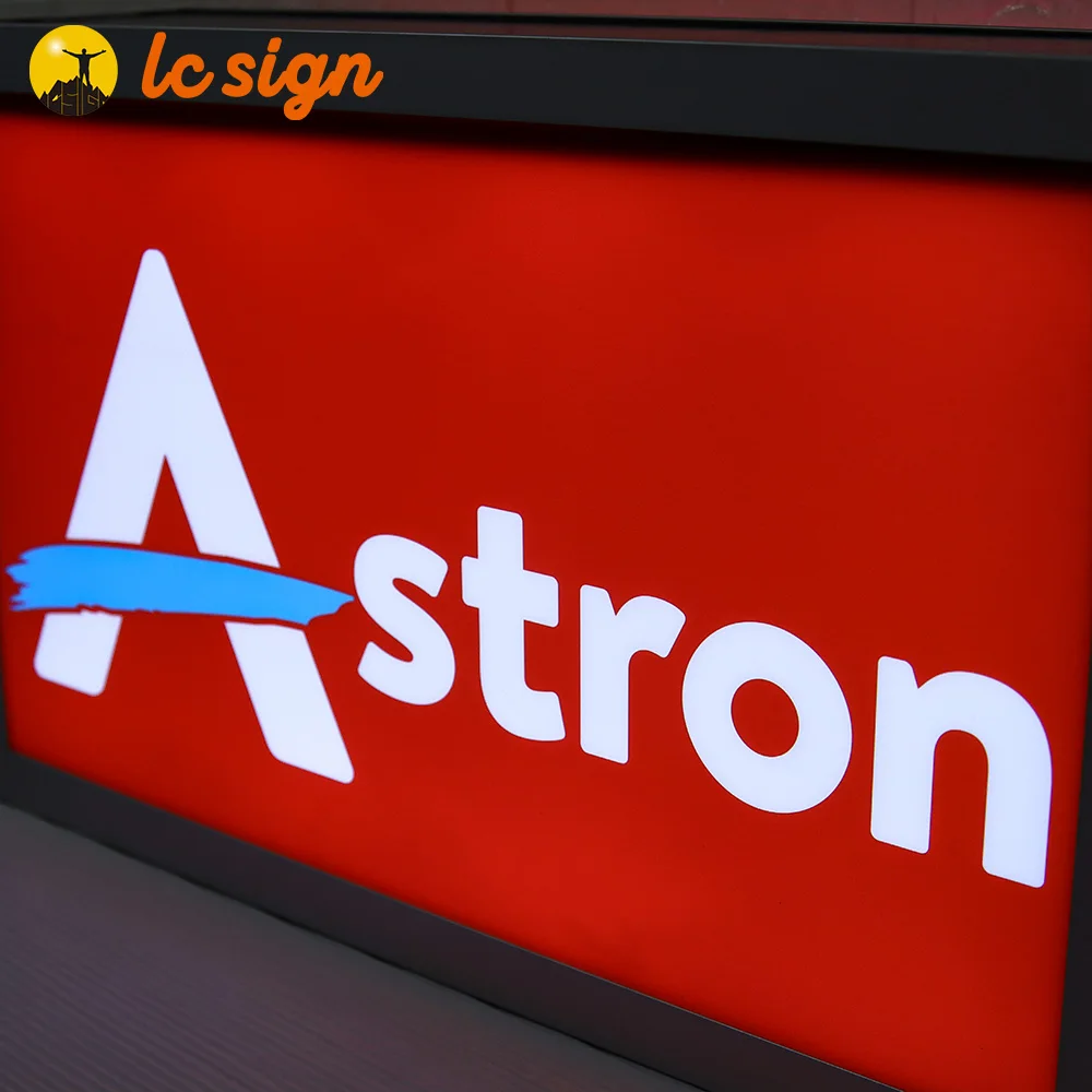 No Moq Acrylic Outdoor lighting sensor solar power led signs  printing light box advertising led light boxes