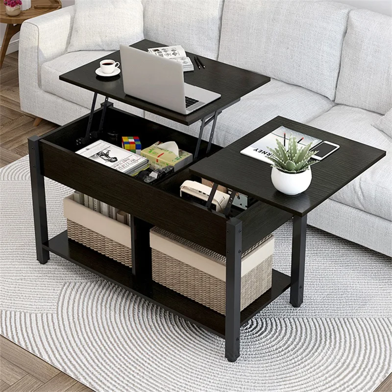 Competitive Price Chinese Design Living Room Furniture Foldable Lift Coffee Table With Storage